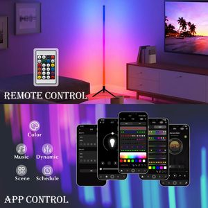 Rgbic góc đèn màu thay đổi với ứng dụng và điều khiển từ xa LED RGB tầng thường vụ đèn cho phòng khách trang trí nội thất - Product Image 2