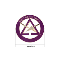 Emblème de voiture maçonnique, insigne « Royal Select Master », symbole maçonnique, taille 3'', NO.18, cadeau pour les accessoires vestimentaires des francs-maçons