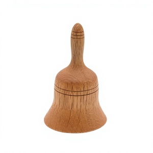 AZ ENTERPRISES AZE-WB026 <b>Wooden</b> Bell Ornament <b>Rustic</b> Style Handcrafted Engraved Christmas Theme High Quality Tabletop Decoration - Product Image 1