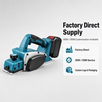 Ensemble d'outils de rabotage électrique sans fil professionnel, profondeur réglable, poignée avec éjection de poussière, pour le travail du bois, la menuiserie, la rénovation de la maison