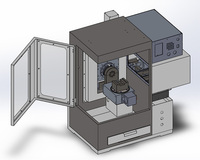 Fraiseuse CNC 5 axes V4 système Linux de bras de bureau avec boîtier demi-métal et liquide de refroidissement