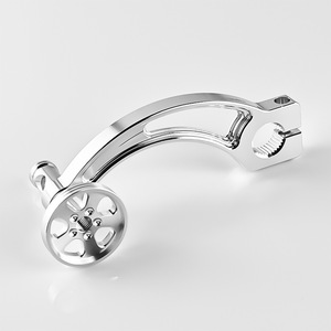 Bras de frein de moto Qiangye 8 mm, pièce de modification universelle, finition argentée, apparence unique - Product Image 2