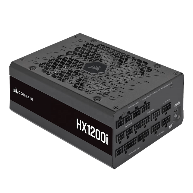 New Cor- Sair HX1200i Fully Modular 80 PLUS Platinum PCIe 5.0 1200W PC Power Supply Ultra-Low Noise PSU for PC Case