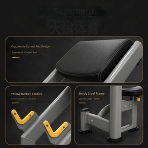 <span class=keywords><strong>Banc</strong></span> de musculation professionnel non pliable pour curls à la presse, machine à biceps, planche d'entraînement avec support pour les bras, pour curls à la presse, fabriqué en Chine DX-H048 - Product Image 2
