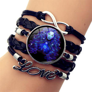 Hengxinag doce constelaciones tiempo joya pareja pulsera Europa <span class=keywords><strong>y</strong></span> los Estados Unidos moda símbolo infinito <span class=keywords><strong>amor</strong></span> multicapa - Product Image 1