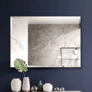 Miroir mural moderne de conception moderne, sans cadre, en verre flotté carré, grand, argenté, revêtement en aluminium, nouveau produit 2025, moins cher - Product Image 2