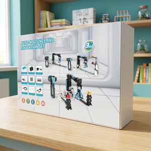 875+3 1 Assembly Magnetic Science Education Building <b>Block</b> Set Programmable Electric Scene 5 7 Years Modern Electronic Toy - Product Image 2