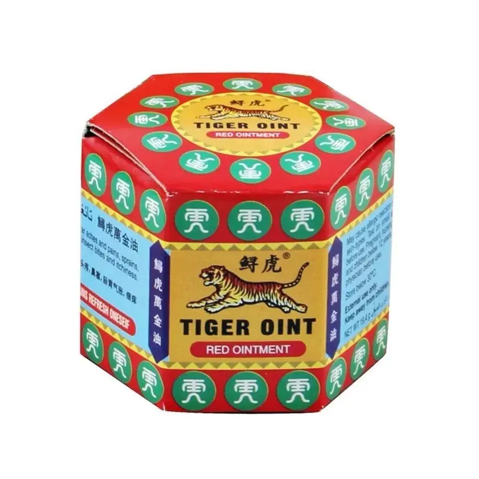 100% Original Red White Tiger Balm Ointment Pain Relief Muscle Ointment Stomachache Massage Rub Muscular Tiger Balm