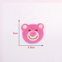Patchs Cœur Écologiques à Coudre pour Vêtements, Vente en Gros, DIY, Tendance, Mignons, en Polyester, Motif Ours Fraise - Nouveauté Très Demandée