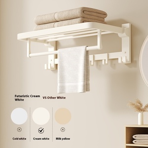 Juego de accesorios de baño de acero inoxidable cromado moderno Toalleros montados en la pared para dormitorio de hotel o uso en apartamento - Product Image 3