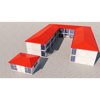 Immeuble de bureaux préfabriqué de luxe à deux étages conception de la manufacture de maisons en conteneur plat en acier appartement préfabriqué