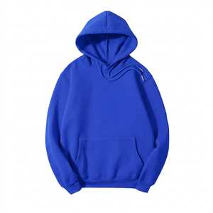 เสื้อฮู้ดผู้ชายโลโก้แบบกำหนดเอง สีพื้น ผ้าโพลีเอสเตอร์ 260GSM สวมใส่สบายๆ ในฤดูใบไม้ร่วง ทรงปกติ มีกระเป๋า - Product Image 2