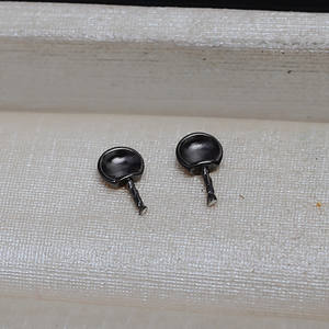5 pares de accesorios de plata 925 para manualidades, soporte vacío con diseño de oreja de panda barroca y oreja de ratón, fornituras de joyería 4104 - Product Image 3