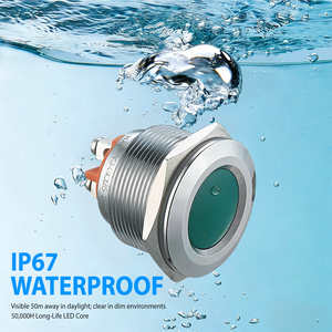 25mm Schalttafel-Schraubmontage Kontrollleuchten 3V/6V/12V/24V Rot Blau Grün IP67 CE TUV Wasserdicht - Product Image 3