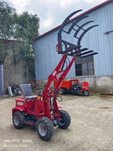 Factory Weightlifting 300kg <b>Tractor</b> Four Wheel Drive Battery Small Wheeled Dumper Truck <b>Backhoe</b> Shovel - Product Image 3