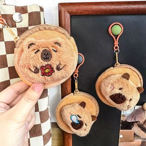 Porte-clés Capybara Kawaii 3D Mignon de Dessin Animé, Poupée en Peluche Tendance, Petit Sac de Rangement en Polyester Imperméable pour Écouteurs à Suspendre - Product Image 3