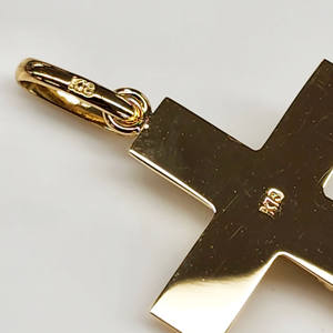 Ceremonial Simple Design 18K <b>Cross</b> Fine Jewelry Gold Pendants <b>Charms</b> For Any Gender - Product Image 2