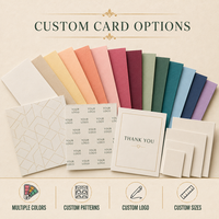 Cartes de remerciement personnalisées en gros pour fabricants, cartes d'insertion imprimées avec logo pour petites entreprises, commandes de cadeaux en vrac pour la vente au détail