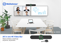 Kit de salle de conférence intelligente: caméra 4K avec haut-parleur sans fil à réduction du bruit BYOM et microphone de table