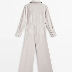 Vente en gros de combinaisons modernes et sexy de grande taille pour femmes <span class=keywords><strong>combishort</strong></span> à manches longues en lin au design personnalisé combinaison de grande taille pour femmes - Product Image 2