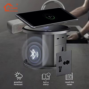 US/UK /EU /Universal Power Hydraulic <strong>Electric</strong> <strong>Outlet</strong> Power Socket / Kitchen <strong>Pop</strong> <strong>up</strong> Tower Multiple Socket with Wireless Charging - Product Image 5