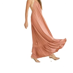 Vestido Midi Sexy sin Espalda para Mujer, Personalizado al por Mayor, OEM, de Alta Calidad, Tejido Natural, Corte Holgado, Antiestático - Product Image 6