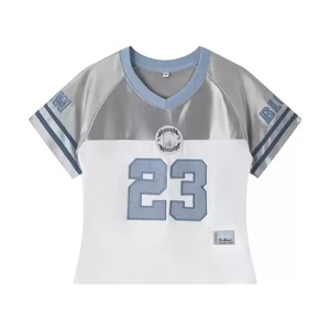 Camisetas Cortas Estilo Retro Americano para Clubes Deportivos (Fútbol, Hockey) con Estampado de Letras por Sublimación, Venta al Por Mayor - Product Image 5