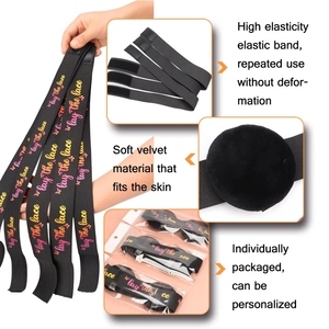 Bande élastique personnalisée avec logo pour les bords des perruques, bande de fusion de dentelle réglable pour extensions capillaires - Product Image 5