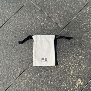 Wholesale 100% Organic Cotton Canvas Dust Pouch Small Muslin White Cloth Double <b>String</b> <b>Bag</b> - Product Image 2