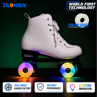 Roues de patins à roulettes quad à changement de couleur IC, clignotantes, sans batterie, auto-alimentées, LED RGB, PU transparent, 58 62 65mm 78A à 105A OEM