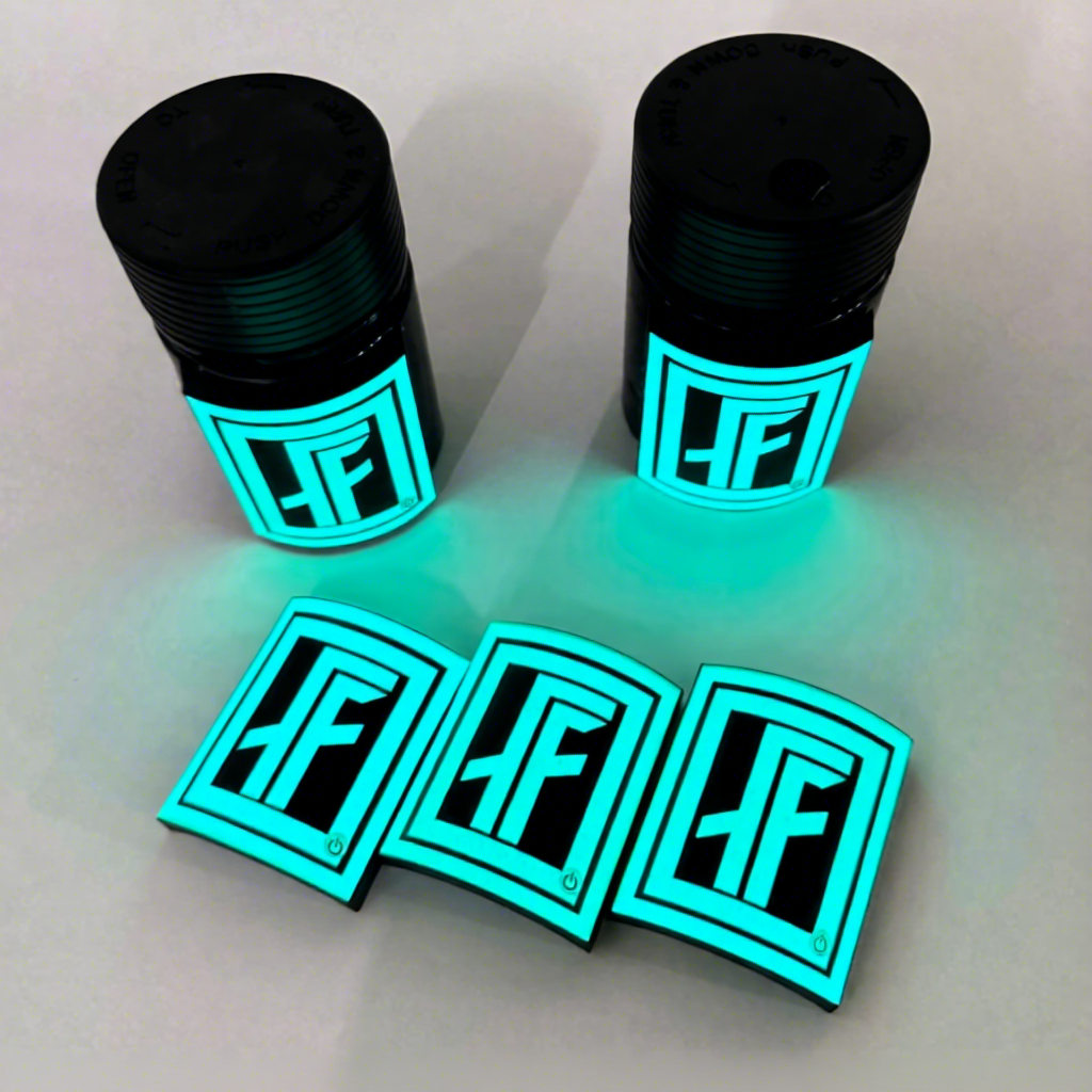 Factory Supplier Custom Logo Waterproof 1942 Luminous Adhesive LED Bottle Label For Nightclub Bar Party