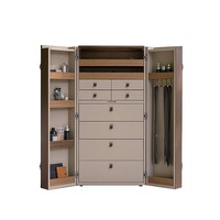 Commode en bois massif de luxe moderne personnalisée-Tiroirs à miroir pliables idéaux pour les meubles de chambre à coucher ou