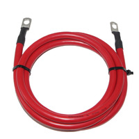 2 AWG kabel Inverter baterai tembaga timah dengan 5/16 in Lugs kedua ujung jaket silikon 600V dinilai untuk penggunaan elektronik