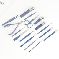 Ensemble professionnel de ciseaux à ongles en acier inoxydable, kit d'outils de manucure pour lime à ongles, vente en gros bon marché