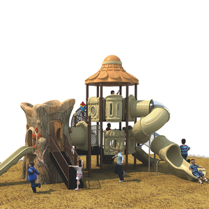 Nhà sản xuất tùy chỉnh sân chơi lớn ngoài trời của Công viên trẻ em, cầu trượt kết hợp trẻ em Bộ lạc cổ xưa - Product Image 1