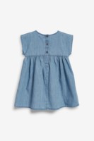 Robe d'été formelle en jean de coton brodé pour enfants, personnalisable, plus de 50 couleurs, échantillon en 7 jours |   En stock |   Usine OEM/ODM de Foshan