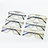 Nouvelles lunettes de jeu unisexes pliables avec monture carrée à double barre, motif animalier, verres photochromiques transparents dorés et anti-lumière bleue