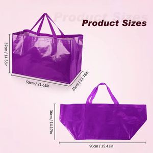 Extra Large Capacity PP Woven Storage Bags Waterproof Moving and Laundry Shopping Bags Recycled Material - Product Image 5