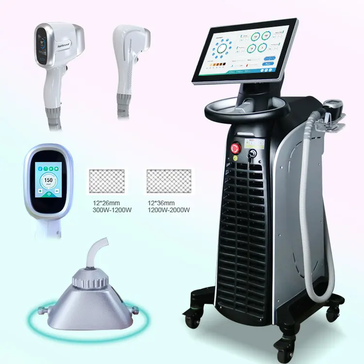 Professional Diode Laser Hair Removal Skin Rejuvenation Machine Painless 755nm 808nm 1064nm Laser Nose Hair Reduction Treatment