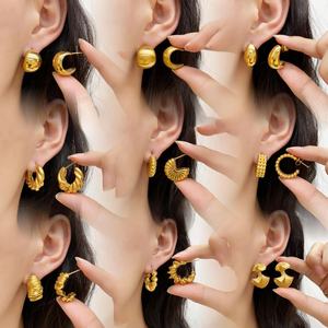 New Arrivals Waterproof 18K PVD Gold Plated Stainless Steel <b>Non</b> <b>Tarnish</b> Hoop Earrings - Product Image 1