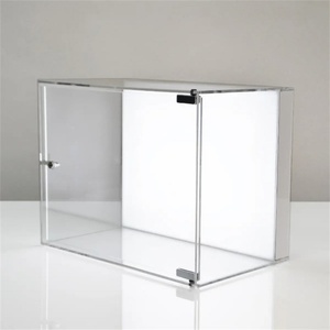 Highly Transparent Illuminated <b>Wall</b> Mounted Acrylic <b>Display</b> <b>Case</b> with Customizable Color & Size for Showroom - Product Image 1