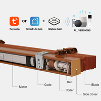 Persianas de madera eléctricas modernas, persianas venecianas de madera de imitación de PVC, Motor tubular, precio de fábrica para ventanas de oficina