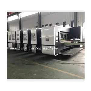 QH-PACK Karton corrugado Alimentador de borde de plomo Impresora Oluklu Maquina troqueladora rotativa