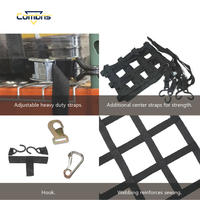 Filet de levage de cargaison durable en maille polyester pour le déplacement de charges lourdes, résistant aux déchirures pour les opérations de remorquage et de chargement