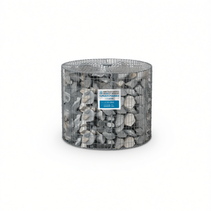 Cesto Gabion in Ferro Zincato Argento 30x30x60 Cm per Decorazione Giardino Esterno - Product Image 1