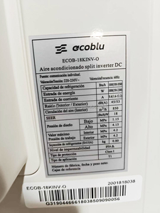 Aires Acondicionados Split de Pared con Inversor de Ahorro de Energía, Solo Frío, 220v 60hz R410A 18000BTU 18SEER, Unidad de Aire Acondicionado Doméstica Ecológica con Freón - Product Image 3