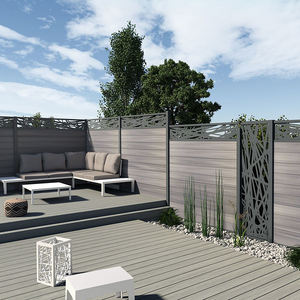 รั้วคอมโพสิต WPC ทนทานต่อสภาพอากาศ รั้วแบบ Co-extrusion พร้อมเสา WPC หนึ่งเสากั้นความเป็นส่วนตัว - Product Image 2