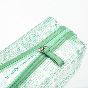 Bolsa de PVC con cremallera al mejor precio al por mayor, bolsa de PVC transparente personalizada con logotipo de diseño de moda, bolsa de cosméticos de PVC reutilizable - Product Image 5