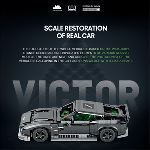 Reobrix 11028, Bloques de Construcción de Superauto, Modelo Educativo de Juguete de Ensamblaje para Niños, 50 Piezas de Plástico, Edades 8-13 - Product Image 3