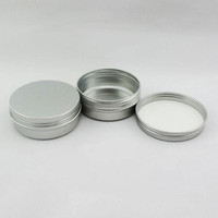 2 oz 60ml 60g Boîte ronde en aluminium pour bougie Crème pour le visage Pommade Huile à barbe Stockage Conteneur en aluminium Boîte en aluminium